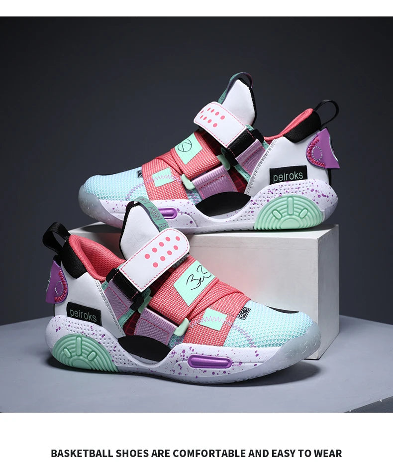 2025 New Children's Basketball Shoes For Boys Girls Non-slip Kids Sport Shoes Lightweight Outdoor Sneakers Trainers Footwear