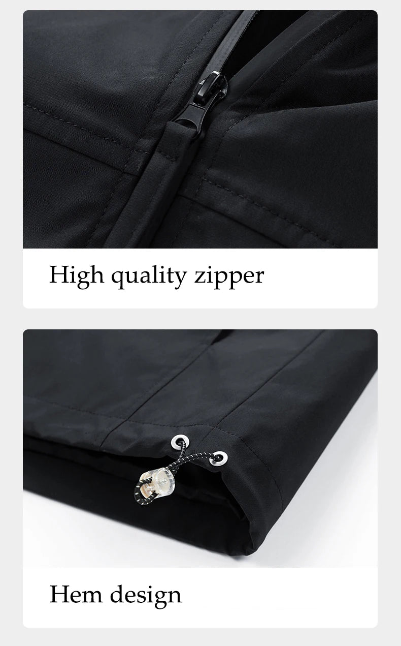 Autumn Men's Jacket Springtime Trendy Streetwear Coat Fashion Outerwear Hooded Solid Color Men Jackets Korean Version Clothing