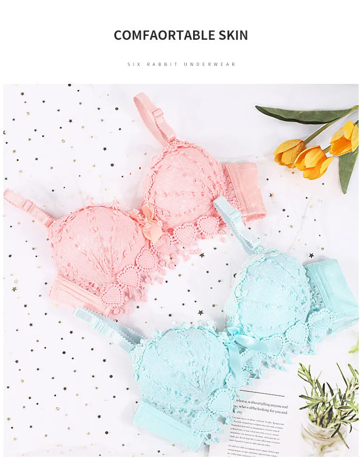 ropa interior femenina Women's Non-Underwire sexy  Bra for women black/white underwear girls lingeries lace beautiful active bra