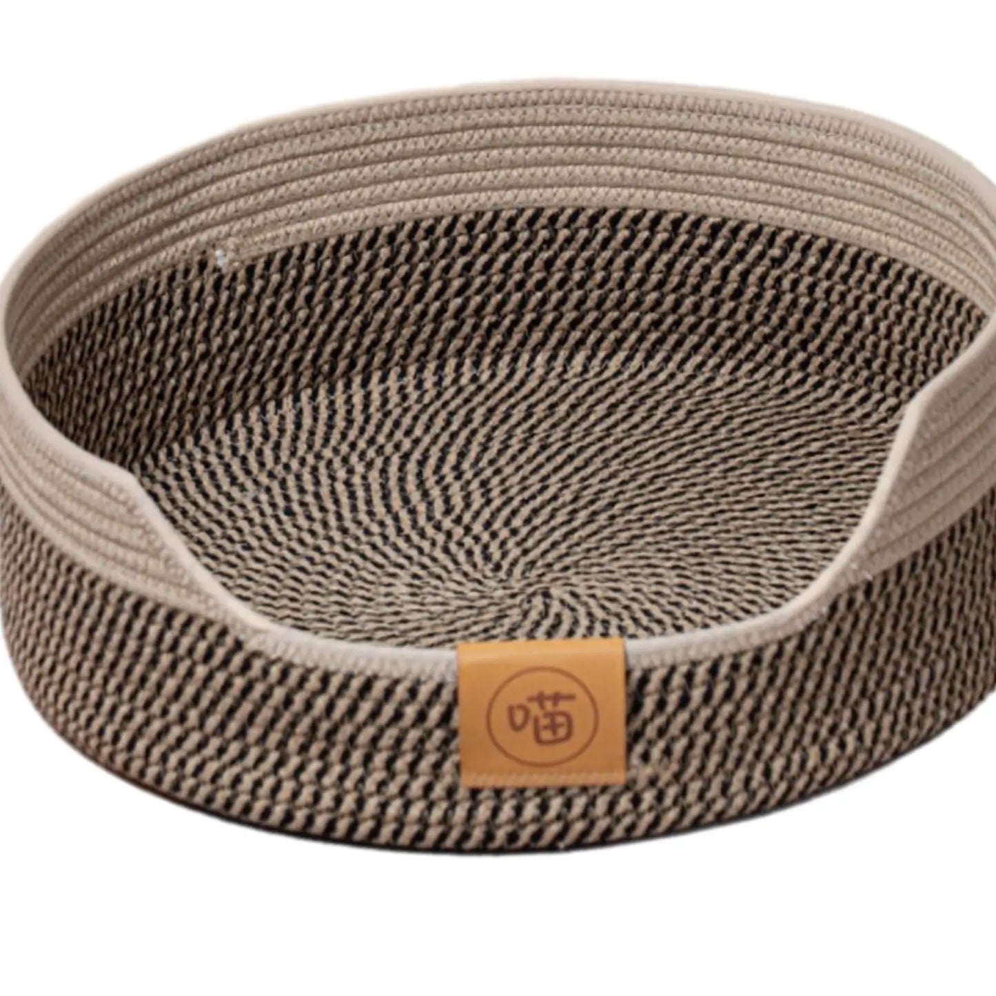 Woven Cat Bed Basket Cat Scratcher Lounge Bed Pet Accessories Breathable Durable Portable Scratch Resistant Sleeping Bed Nest