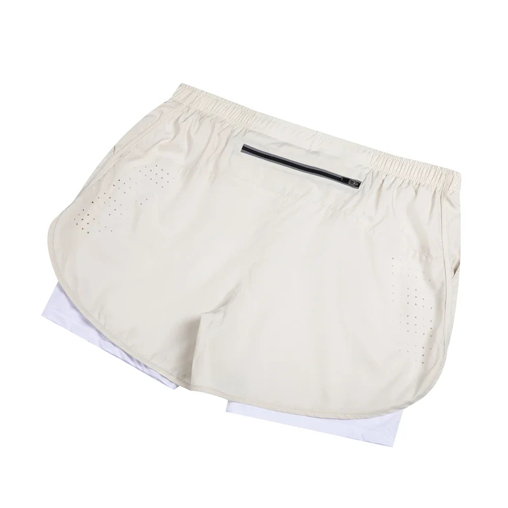 New Men's Running Shorts casual Sports Shorts 2 In 1 Quick Dry Workout Training Fitness Jogging Short Pants Summer Men Shorts