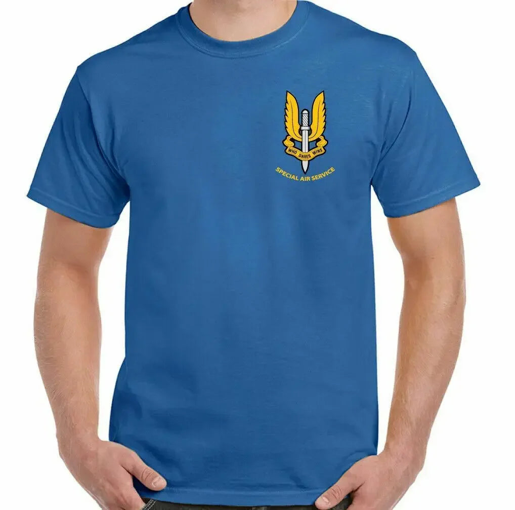 Mens SAS T-Shirt Special Air Service British Forces Elite He Who Dares Wins Men T-Shirts