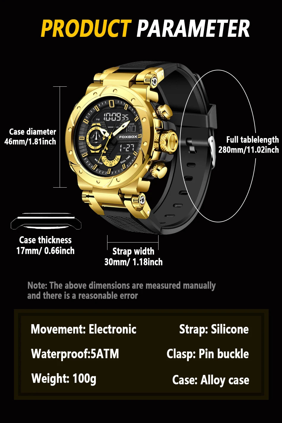 LIGE Top Brand Men Digital Watch Military Watches Fashion Sports Waterproof Dual Display Quartz Wristwatches Relogio Masculino