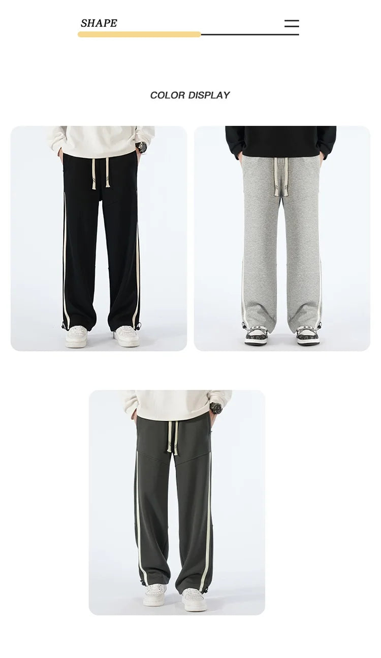 Big Tall Men Pants 200 Cm 190cm Extra Long Length Trouser Male  Straight Leg Sweatpants Winter Autumn Fleece Warm Lengthen 120cm