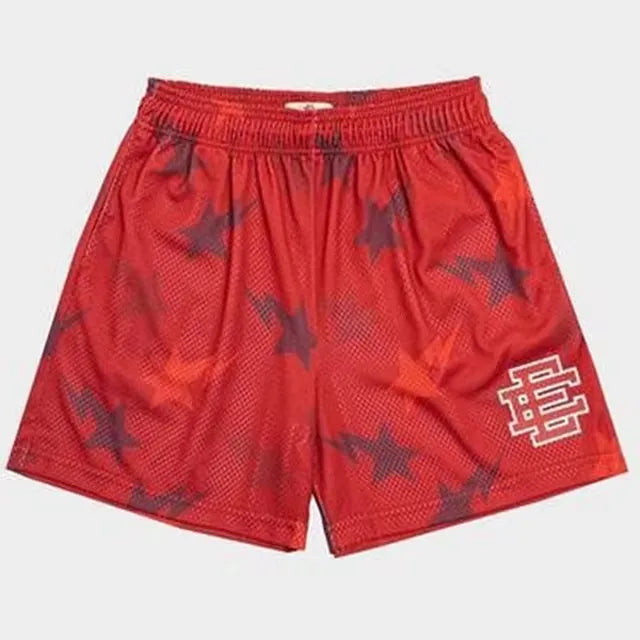 2025 New EE Eric Emanuel  Basic Mesh Short Classic Floral Printed Gym Shorts Men's Gym Basketball Sports Beach Shorts Men Shorts
