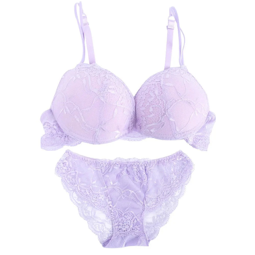 Women Bra Set Female Lace Sexy Underwear Lingerie Bra and Panty Set