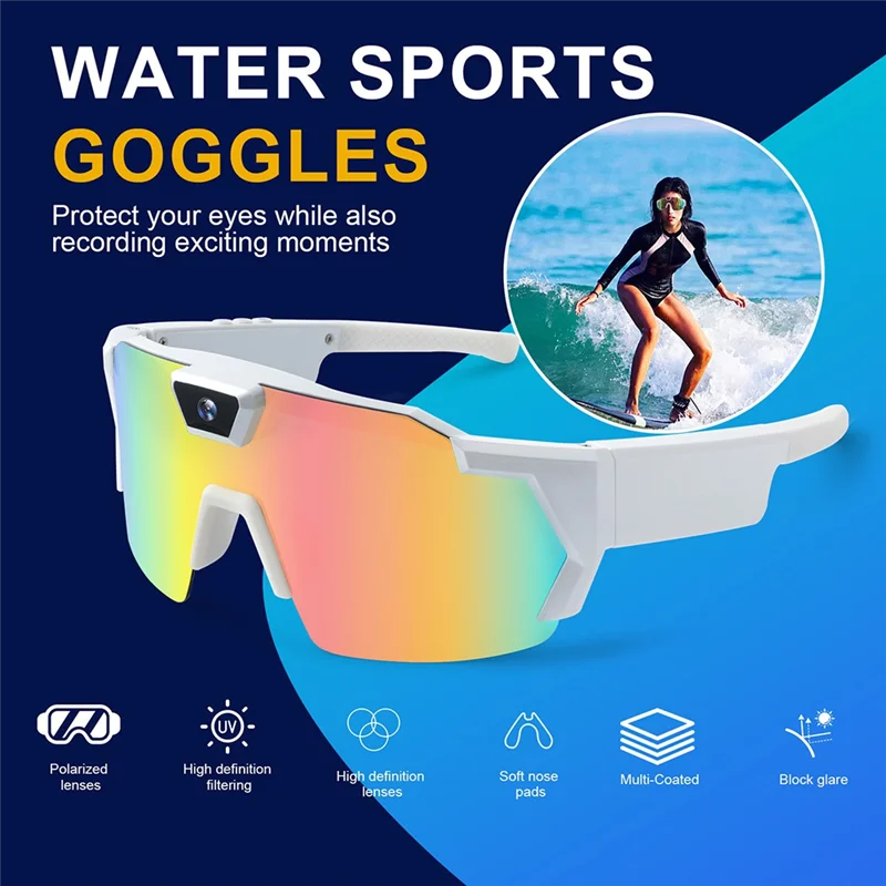 ABHT-HD Video Recording Sunglasses Smart Action Camera Glasses Bicycle Outdoor Driver Recorder Walk Cam