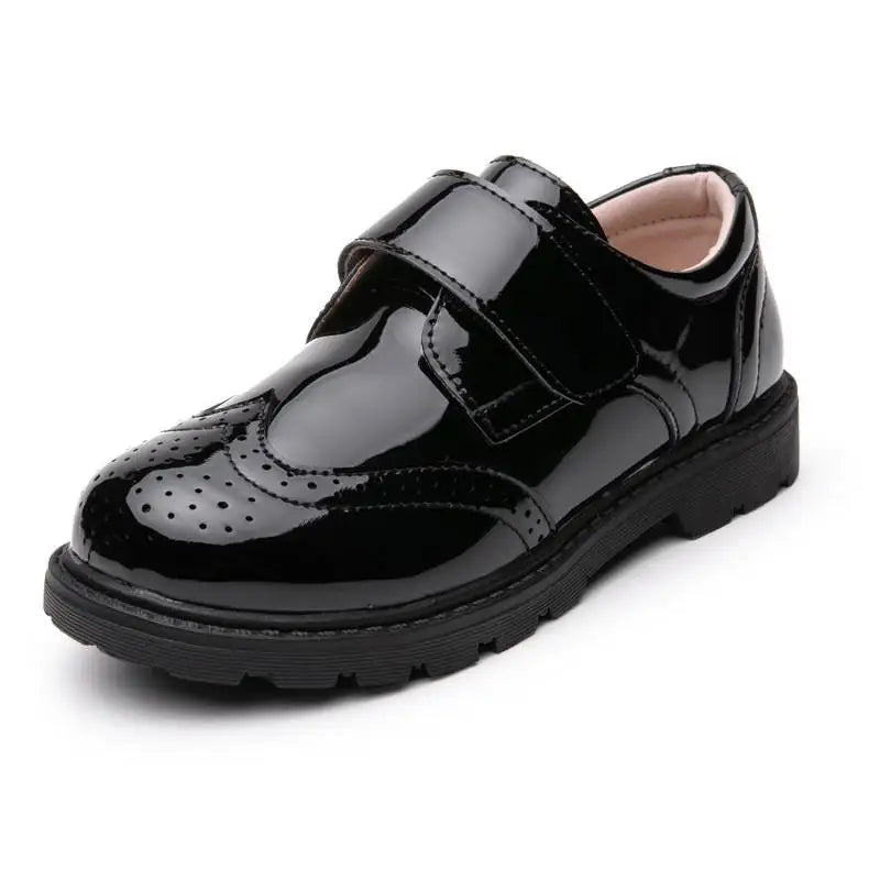 Kids Shoes For Boys Genuine Leather Shoes For Kids Wedding School Show Dress Flats Light Classic Black Children Loafer Moccasins