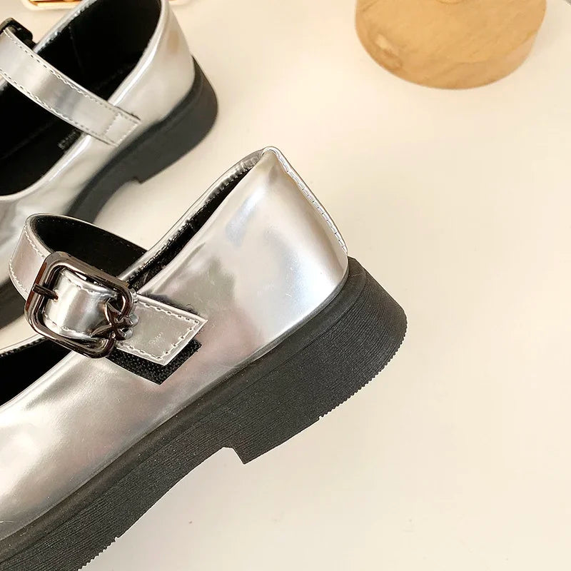 Children Leather Shoes 24-35 Slip-on Round Toe School Sweet Kids Casual Shoe 2025 New Girl's Laofers Pearl Morden Three Colors