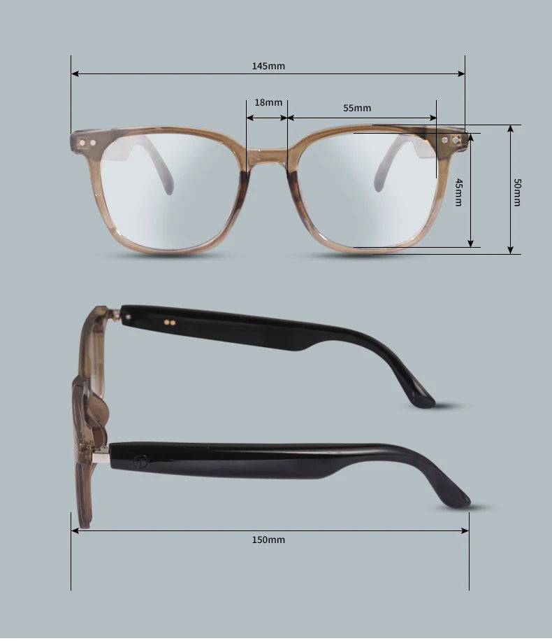 GS07Upgrade Smart Glasses With Camera Video Recording AI Photo Recognition Bluetooth Call Translation Voice Assistant Glasses