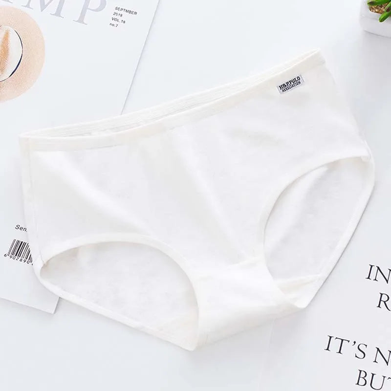 7Pcs Panties for Women Cotton Underwear Plus Size Sexy Briefs Girls Breathable Soft Lingerie Female Cute Solid Color Underpants