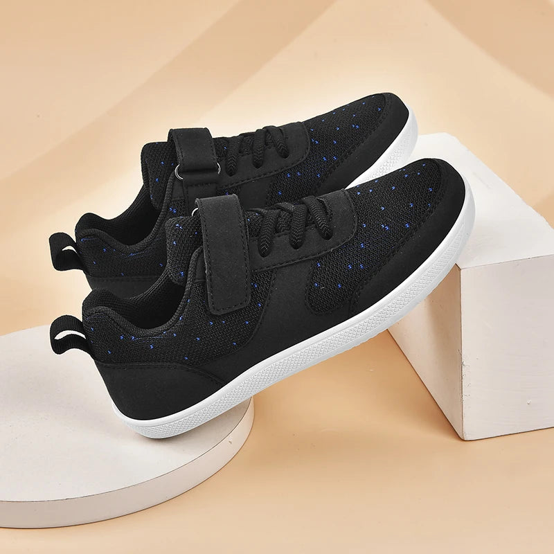 Kids Shoes Wide Toe Barefoot for Children Boys Girls Baby Sneakers Lightweight Hook&Loop Mesh Artificial Infant Toddler Tennis