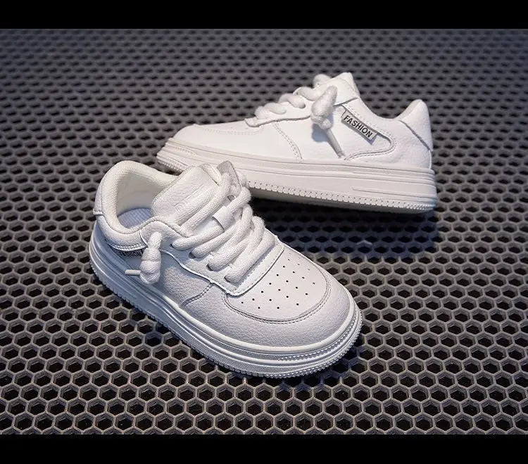 Kids Sports Shoes Mid-top Soft Bottom Students Basketball Shoes Breathable Comfortable 2025 Autumn New Children Running Shoes