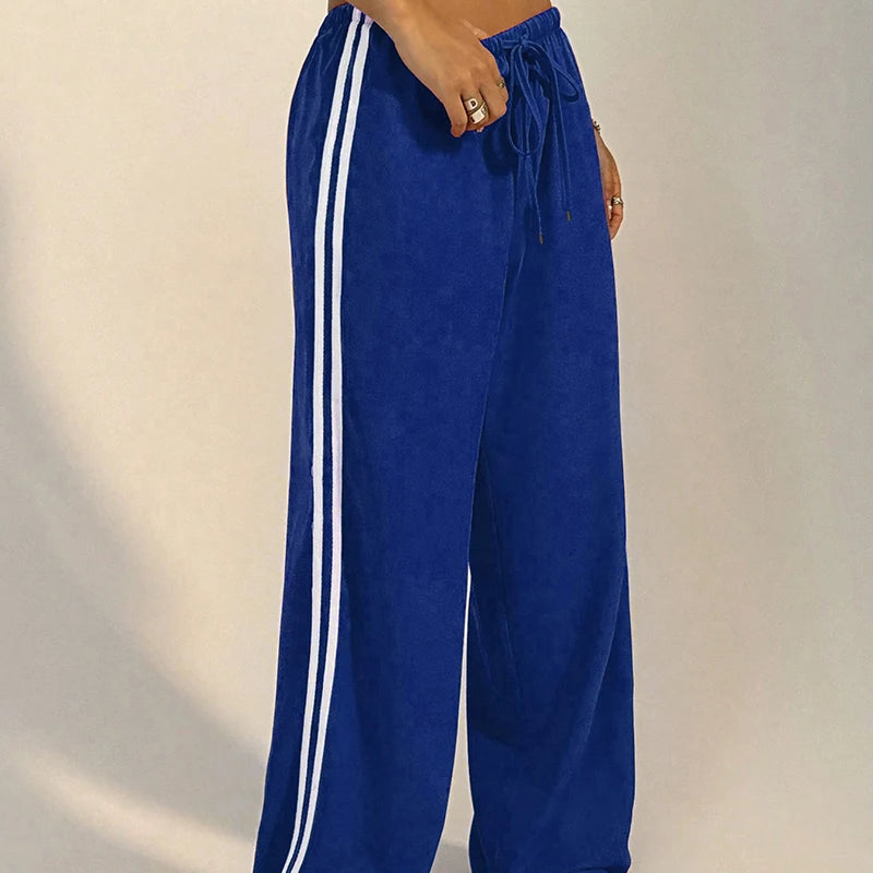 Women's Pants Autumn New Fashion Streetwear Basic Straight Casual Slim Striped Trousers Female Sexy Solid Simple Versatile Pants