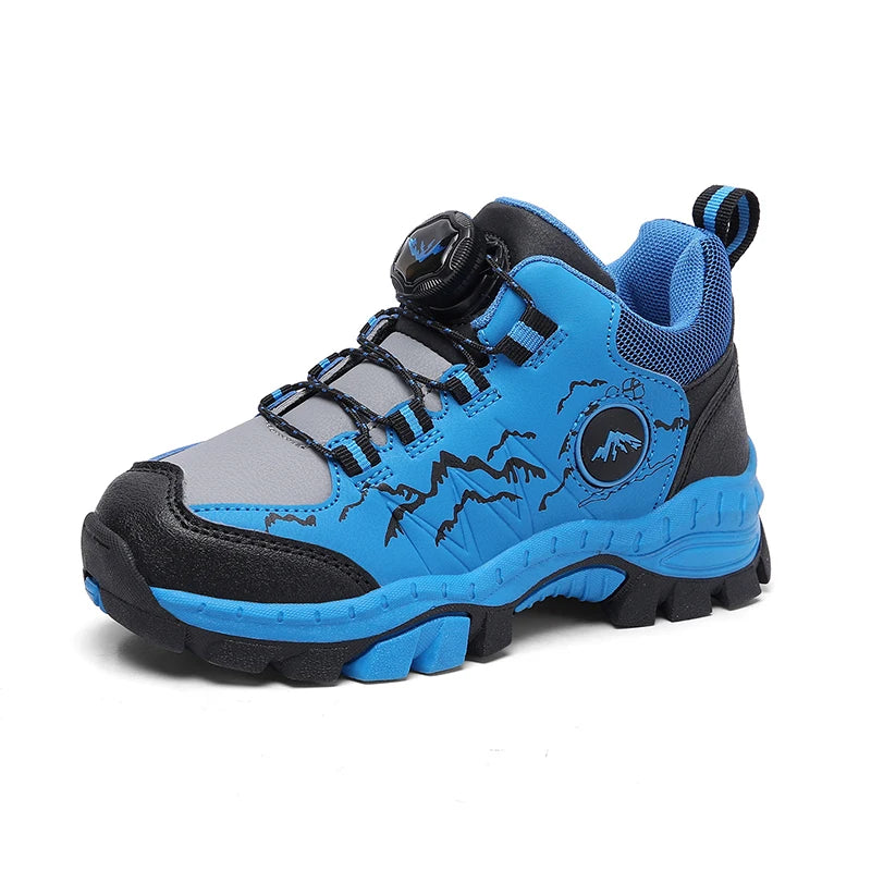 New Autumn Winter Hiking Shoes for Kids Non-Slip Outdoor Shoes Children Warm Mountaineering Trekking Climbing Sports Shoes Boys