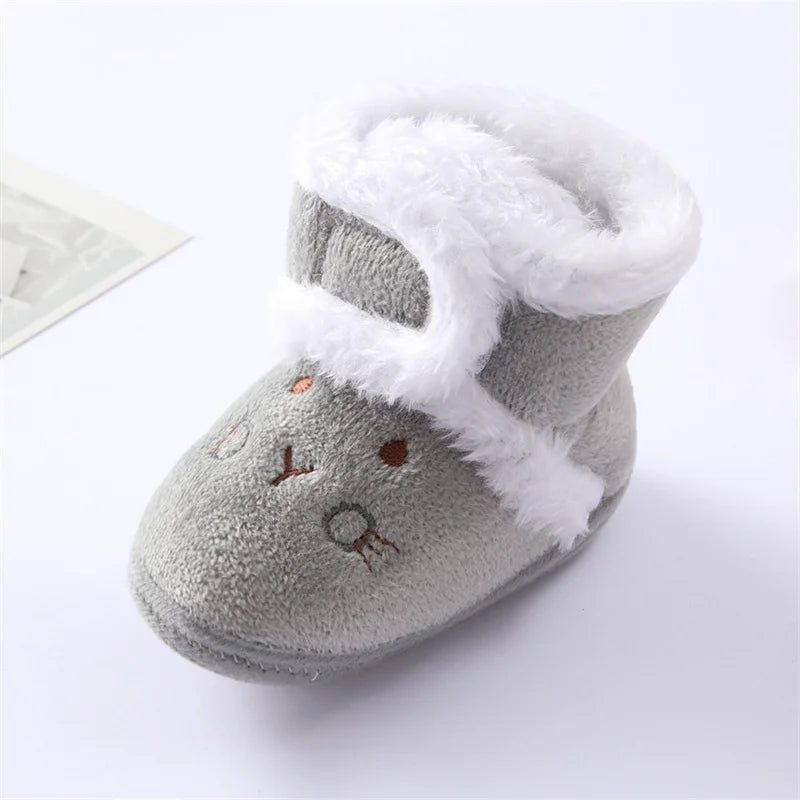Cute Toddler Baby Shoes for Girls Boys 0-18Month First Walkers Winter Thick Warm Infant Baby Shoes Newborn Baby Girl Boy Shoes