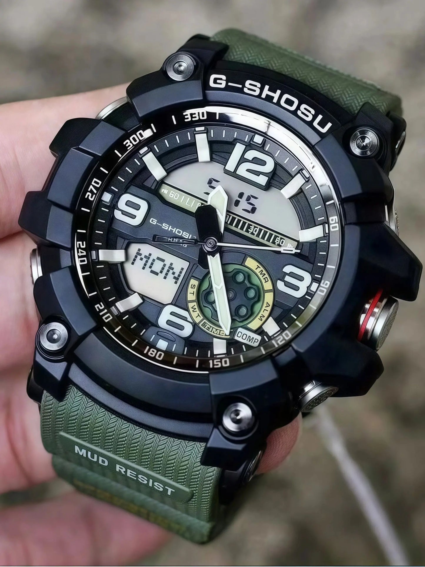 Sports Full Function Men's and Women's Universal Watch World Time LED Automatic Hand Lifting Light Waterproof Oak Series