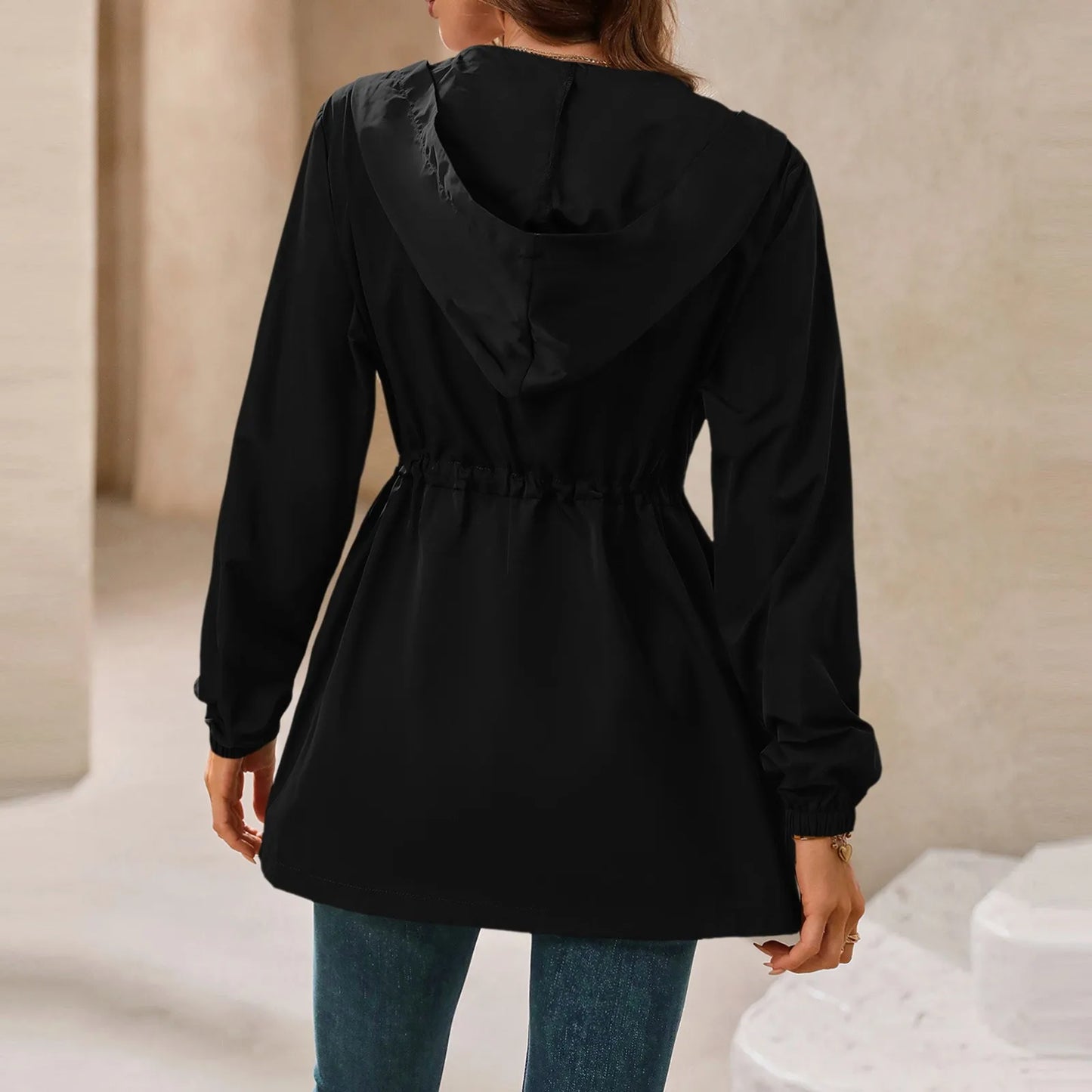 Women'S Jacket Tourism Outdoor Hiking Waterproof Rain Poncho Raincoat Hooded Rain Coat High-Quality Jackets Hiking Clothes