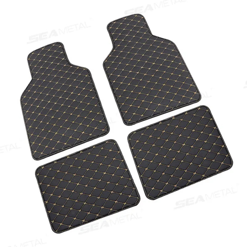 SEAMETAL 4Pcs Car Floor Mat Full Set Universal Non-Slip Auto Carpet Waterproof All-Weather Car Mat Anti Scratch Cargo Liner
