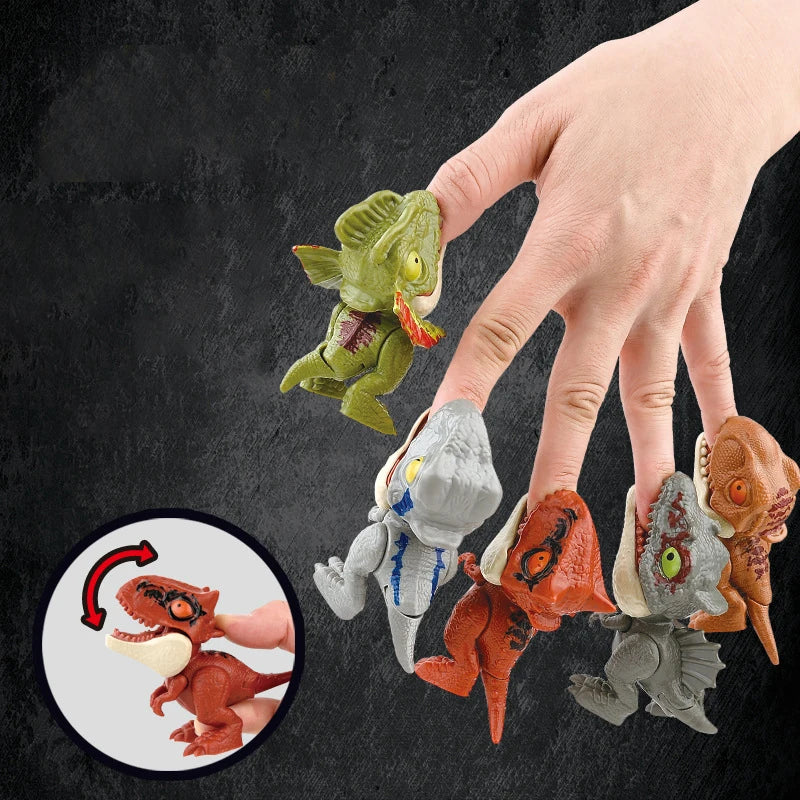 Children's Finger Dinosaur Toys Mini Funny Creative Tricky Tyrannosaurus Animals Model Kids Interaction Toy Gifts