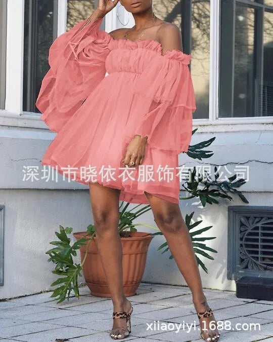 Dresses for Women 2025 Fashion Sexy Bra Style Solid Color High Waist Strap Solid Color Dress Mini Party Dress Vestidos