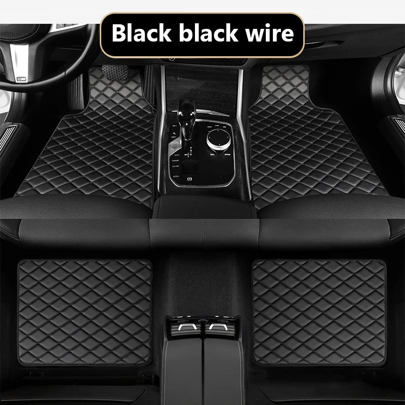 SEAMETAL 4Pcs Car Floor Mat Full Set Universal Non-Slip Auto Carpet Waterproof All-Weather Car Mat Anti Scratch Cargo Liner