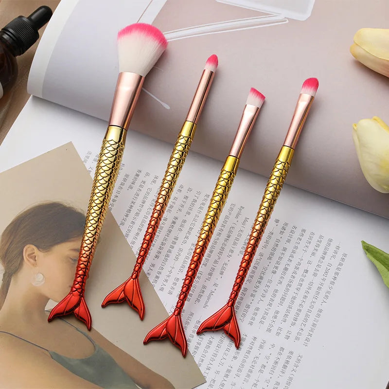 Four-piece Suit Mermaid Makeup Brush