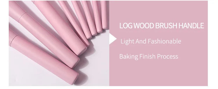Pink Makeup Brush Set Private Label Wholesale Bulk Cosmetic Synthetic Hair Vegan Brushes Free Custom Logo Beauty Tool 10Sets