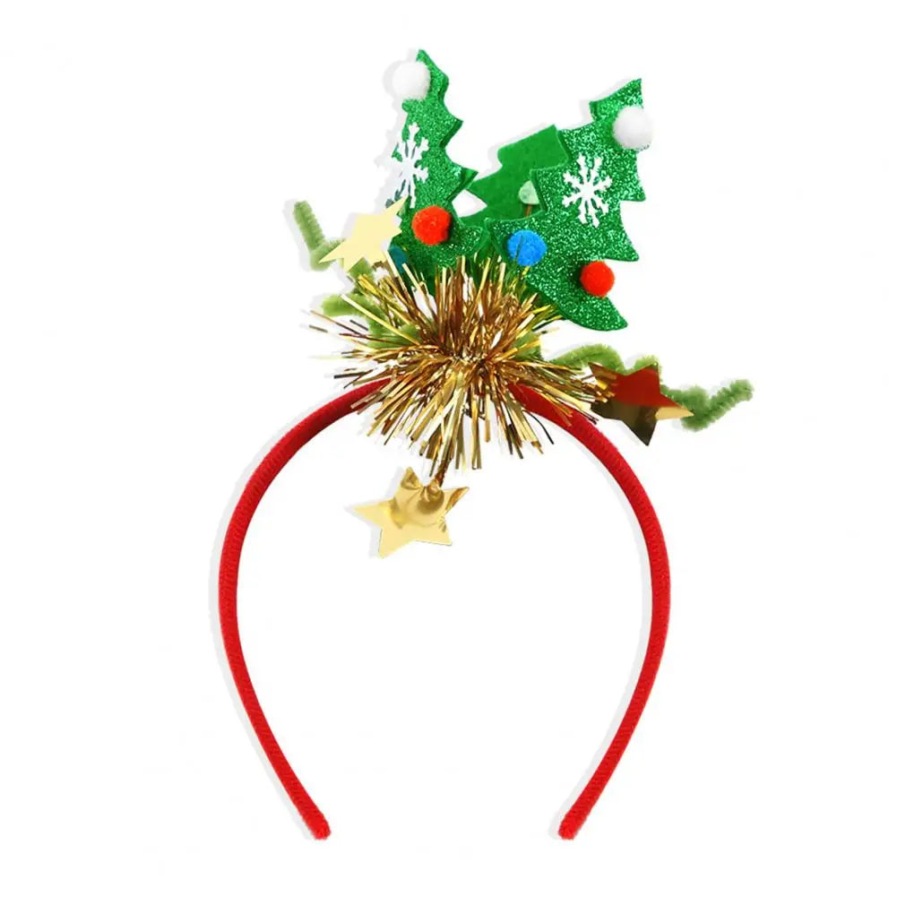 Christmas Headbands Snowman Reindeer Antler Headband Santa Hat Antlers Hair Hoop Plastic Festive Holiday Headbands