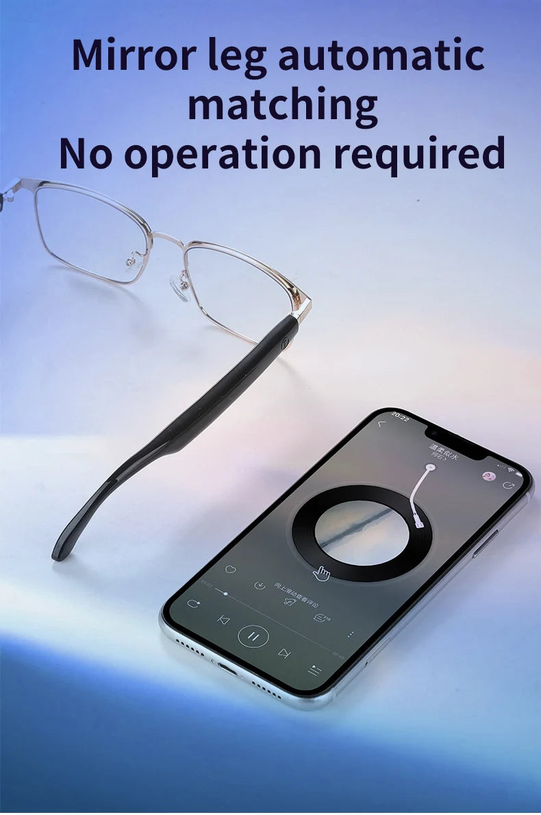 GS06 Upgrade Smart Glasses With Camera Video Recording AI Photo Recognition Bluetooth Call Translation Voice Assistant Glasses