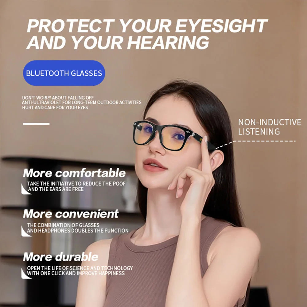 Smart Sunglasses Bluetooth glasses,Wireless HD UV Protective Lens Eyewear Waterproof Speaker,listen to songs, talk sunglasses