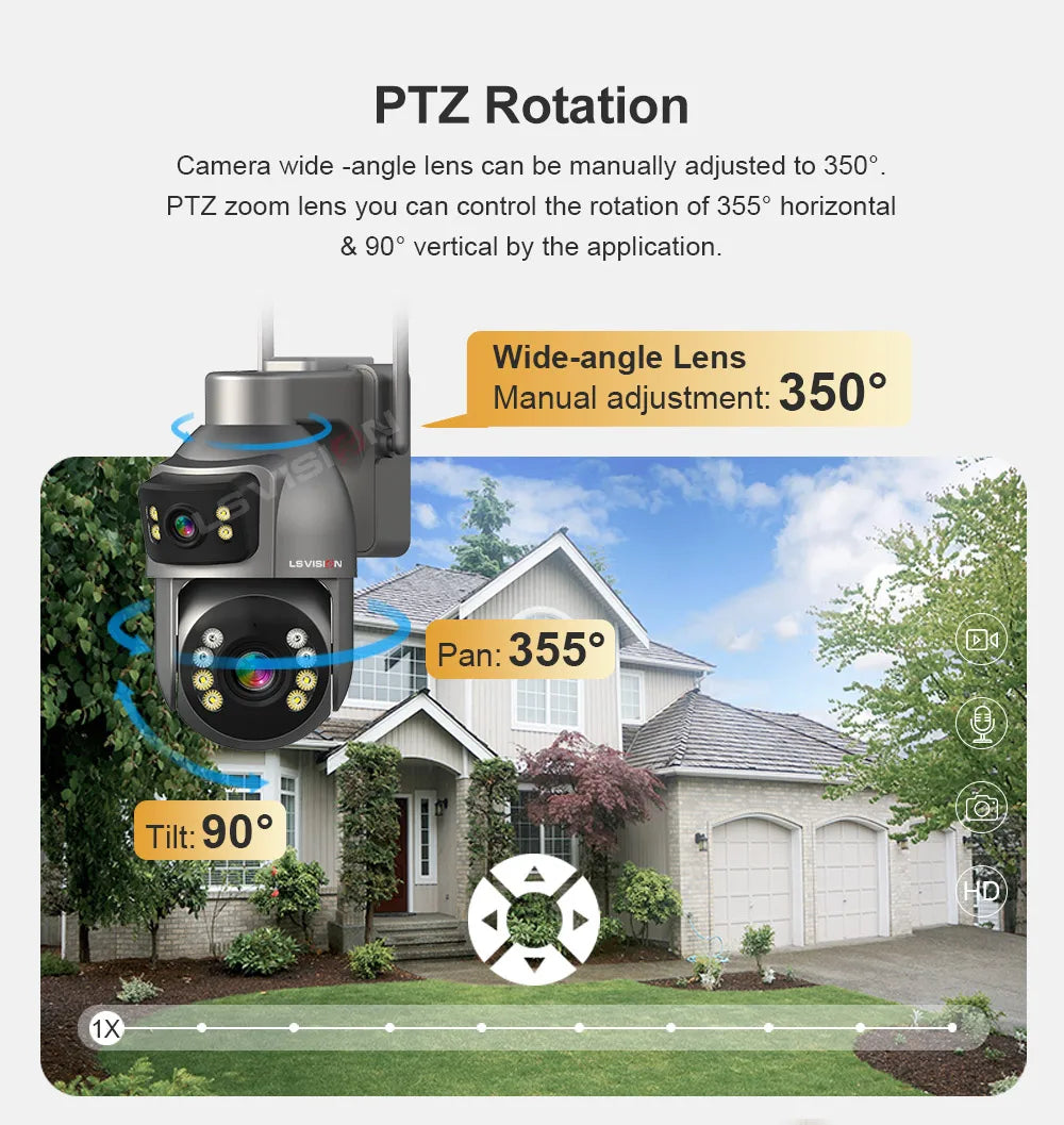 LS VISION 4G WiFi Solar Powered CCTV Camera AOV 7/24 Network Home Security AI Popular Outdoor Solar Network Camera