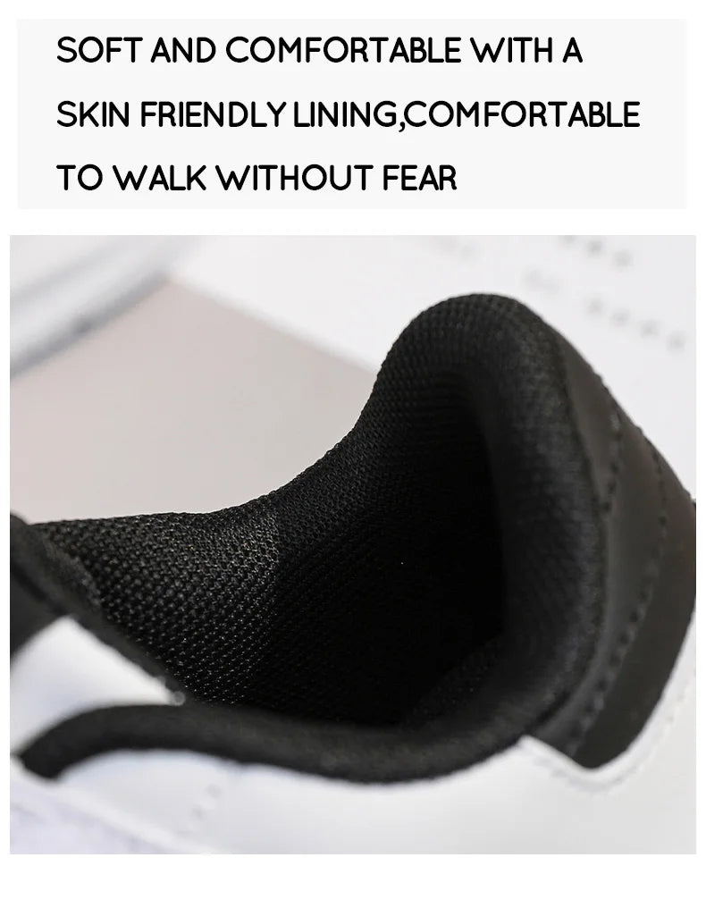 Children's Sneakers Kids Fashion Design Black White Non-slip Casual Shoes for Boys Girls Breathable Sneakers Toddler Outdoor