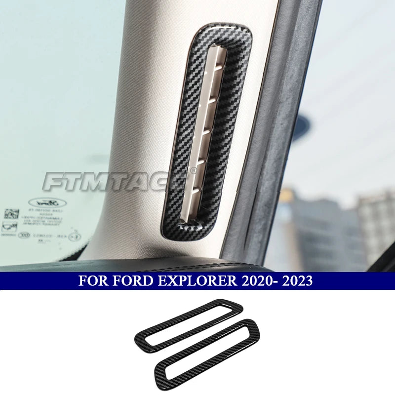 Car Accessories for Ford Explorer 2020 2021 2022 2023 ABS Carbon Fiber Interior Kit  Dashboard Console Decoration Cover Trim