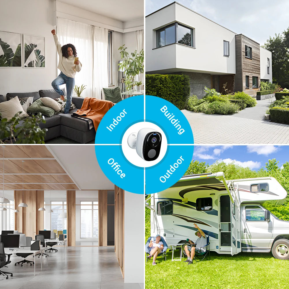 2K 5MP 4G Solar Security Camera Wireless Outdoor Color Night Vision PIR Motion Waterproof Solar/Battery Powered No WiFi Needed