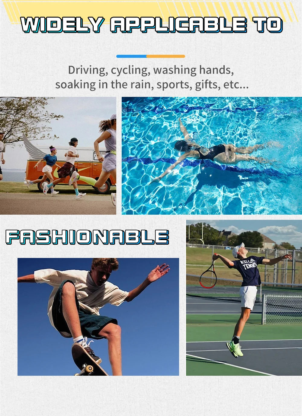 SANDA 6196 Electronic Watch Night Glow Waterproof Sports Men's Light and Thin Square Classic Male and Female Student Watch