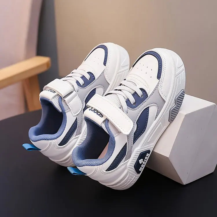 Tenis Sneakers Kids Spring/Autumn New Boys Girls Sports Shoes Casual Board Shoes Leather Soft Soled Children Small White Shoes