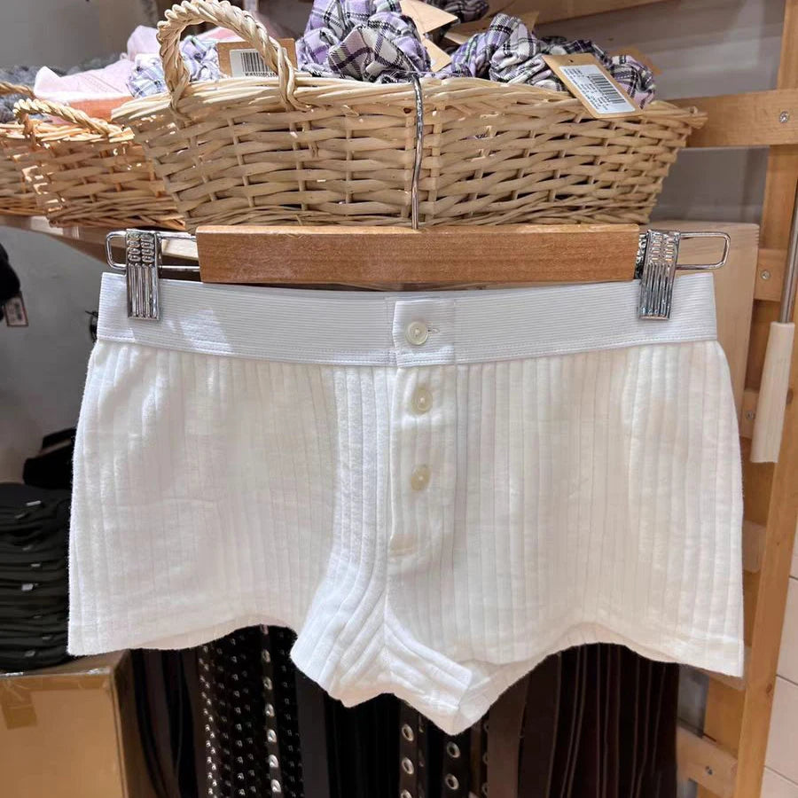 Purple Floral Print Home Shorts Summer Patchwork Elastic Waist Straight Short Pant Casual Cute Cotton Pants Woman Clothing