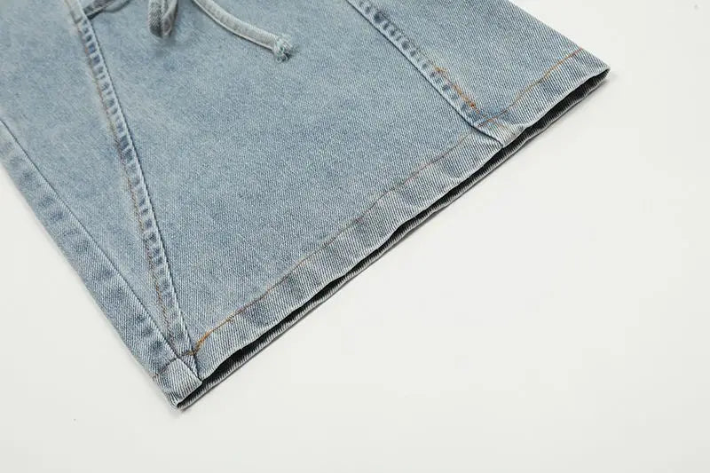 Jeans Women Vintage Bow Design Baggy Wide Leg Trousers Autumn High Waist Students Young All-match Daily Harajuku Slouchy Chic