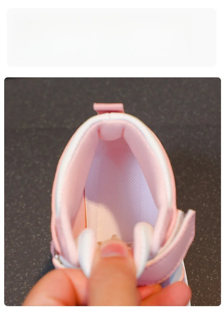 Children's Sports Shoes Spring Autumn New Boys Girls Sneakers Classics High Top Soft Breatheable Fashion Kids Basketball Shoes