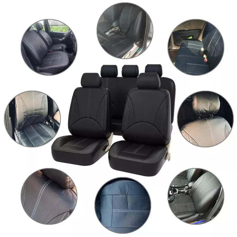 Car Seat Cover Breathable PU Leather Full Surrounded Seat Protector Universal Vehicle Seat Cushion Suitable For Most Cars