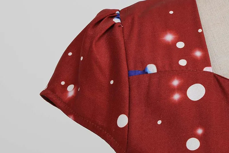 Christmas Dresses for Women Winter Pinup Rockabilly Sexy Cosplay Party Dress Santa Claus Snow Print Cocktail Prom Dress