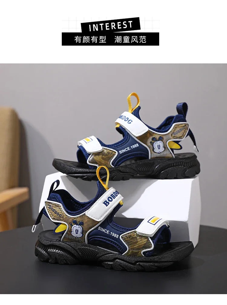 Kids Summer Shoes Fashion Big Boys Beach Sandals Children Casual Sports Sandals Color Matching Anti-skid Classic Size 28-40