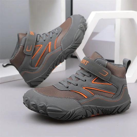 Kids Hiking Shoes Wide-toe High-top Autumn Winter Barefoot Wading Shoes Boys Girls Non-slip Stream Tracing Beach Sneakers