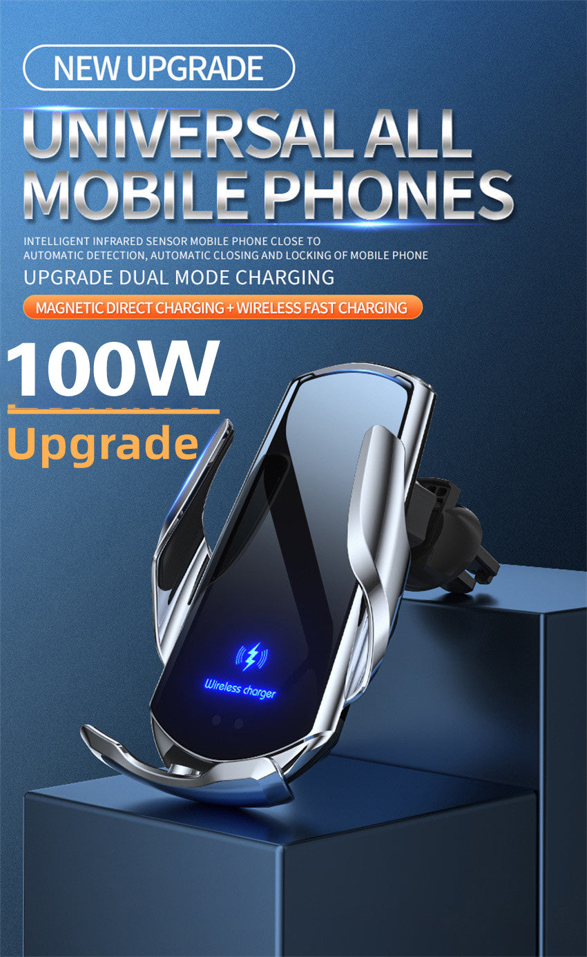 Q3 Smart Sensor Car Phone Wireless Charger 15W Fast Charging Auto-Clamping Car Phone Holder for iPhone and All Qi Enable Android