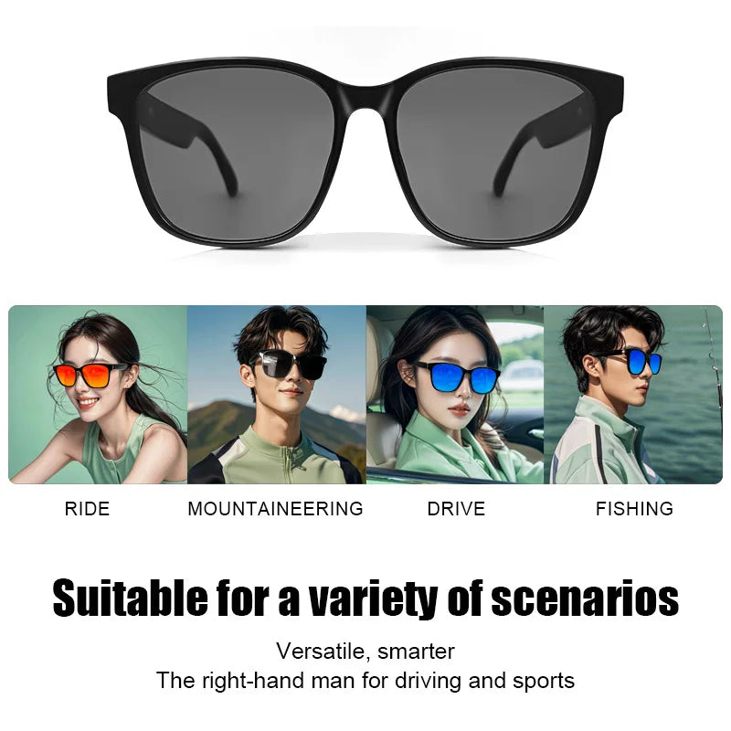 Outdoors Smart Glasses Bluetooth 5.3 Sunglasses Music Making Calls Navigation Protection Uv400 Polarized Lenses Driving Fishing
