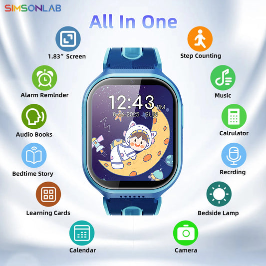 Kids Smart Watch 14 Games Audio Books Flashlight Camera Music Control Alarm Clock Stopwatch For Boy Girl Best Gifts 2025