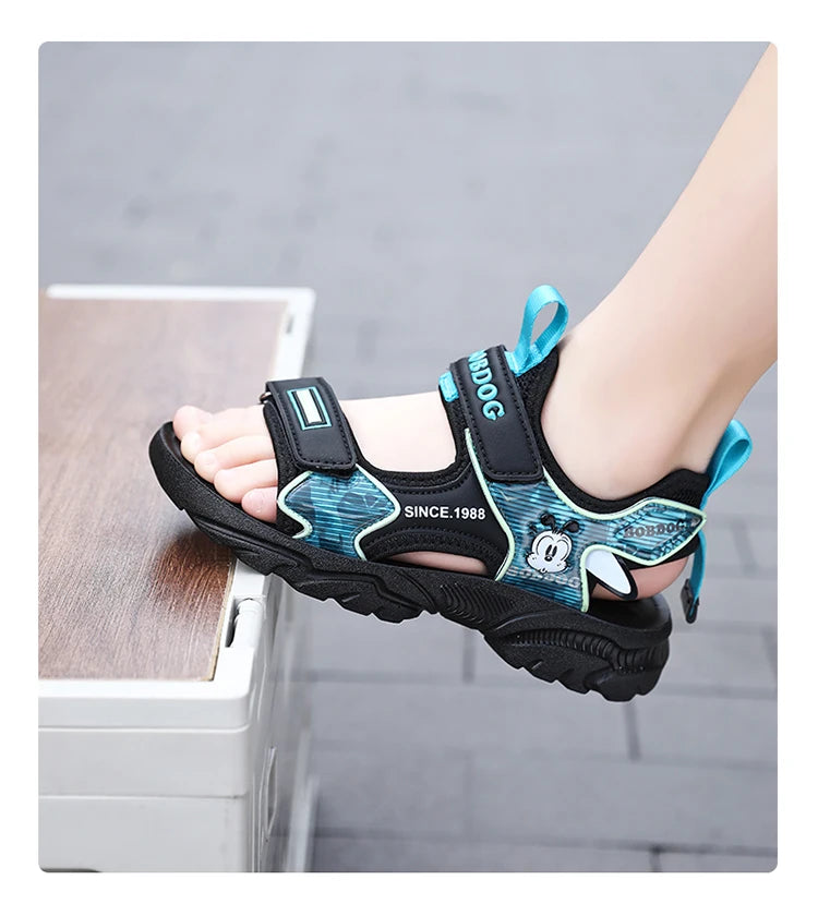 Kids Summer Shoes Fashion Big Boys Beach Sandals Children Casual Sports Sandals Color Matching Anti-skid Classic Size 28-40