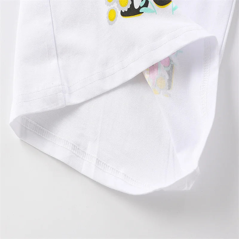 Jumping Meters 2-7T Girls Clothing Sets Kids Suits 2 Pcs  Tops + Leggings Baby Clothes Summer Short Sleeve Kids  Wear Outfits