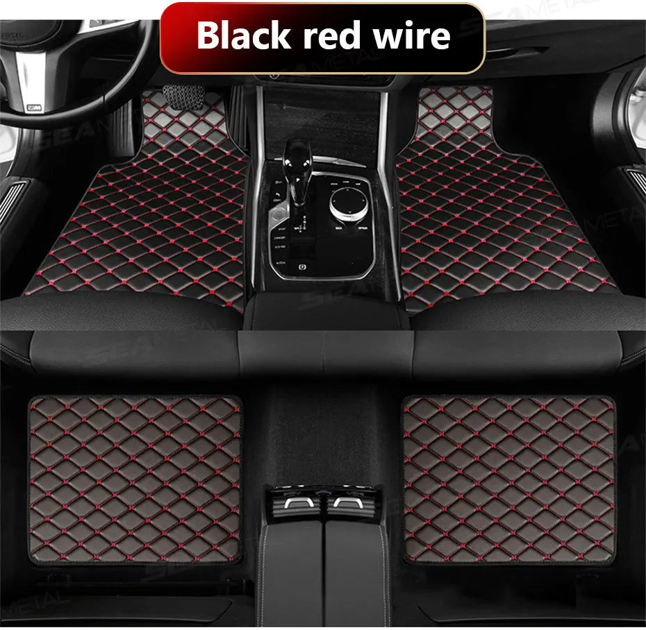SEAMETAL 4Pcs Car Floor Mat Full Set Universal Non-Slip Auto Carpet Waterproof All-Weather Car Mat Anti Scratch Cargo Liner